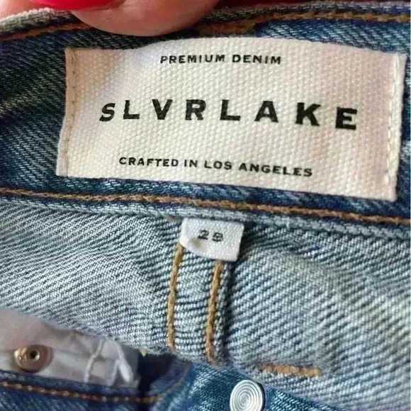 SLVRLAKE Beatnik Ankle Jeans Wash Rockaway Distressed - Picture 8 of 8